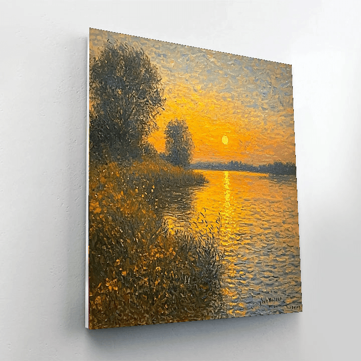 Claude Monet Inspired Monet's Evening Stroll  Paint By Numbers Art