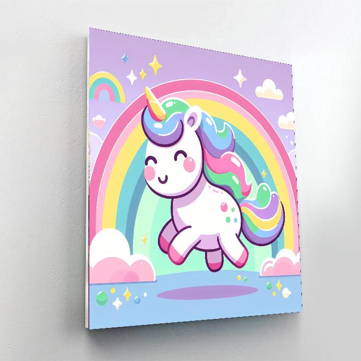 Sparkly Unicorns Painting Number Kit
