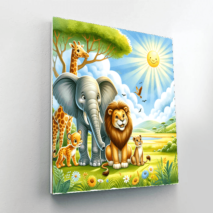 Animal Safari Paint By Color