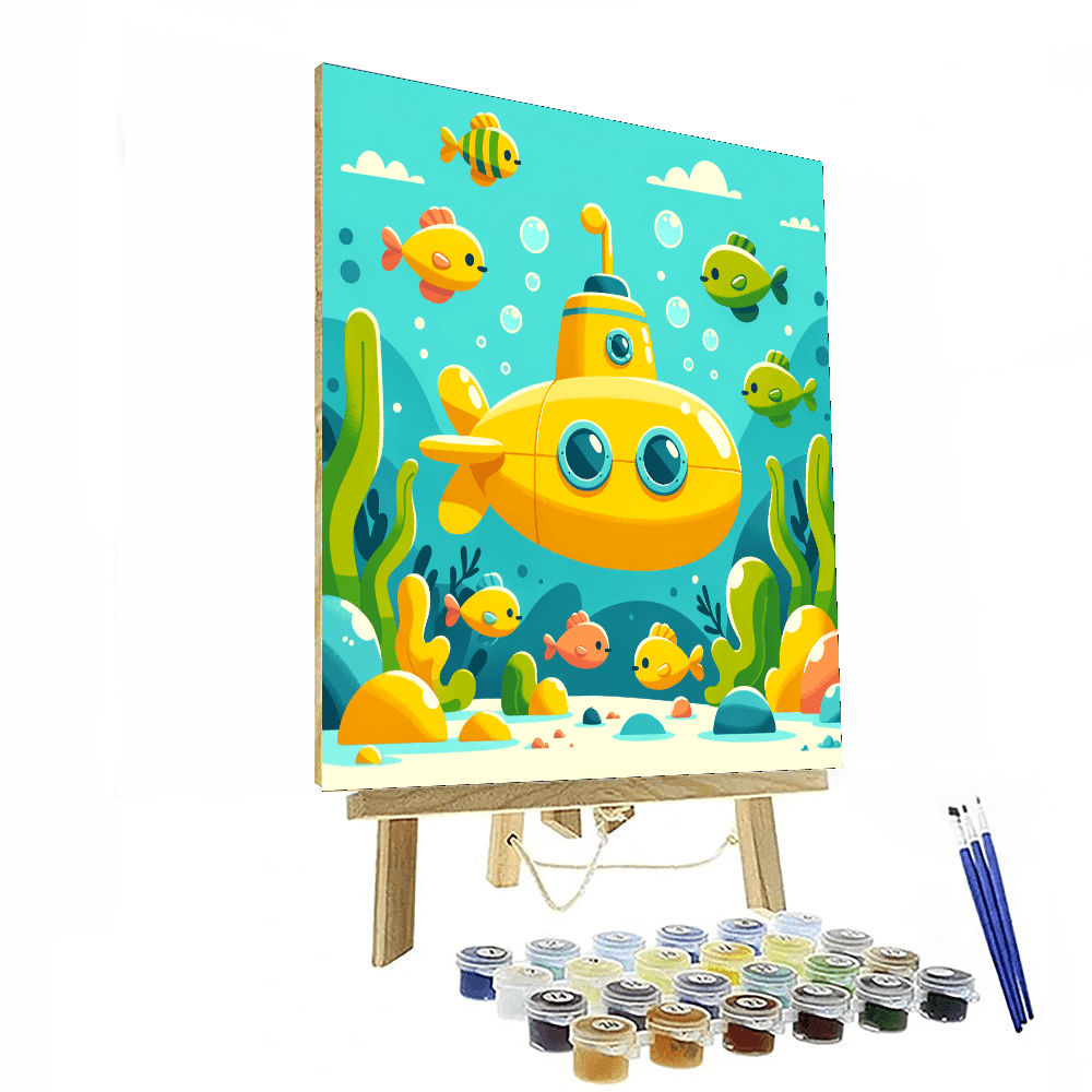 Ocean Explorer's Submarine DIY Paint By Numbers