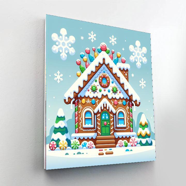 Charming Gingerbread House Paint By Number