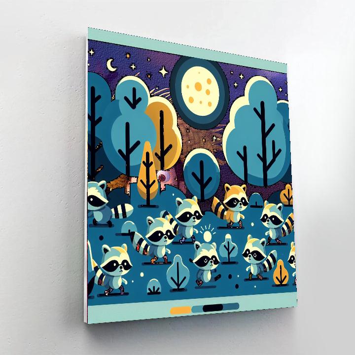 Raccoon Riddle Quest Paint By Numbers