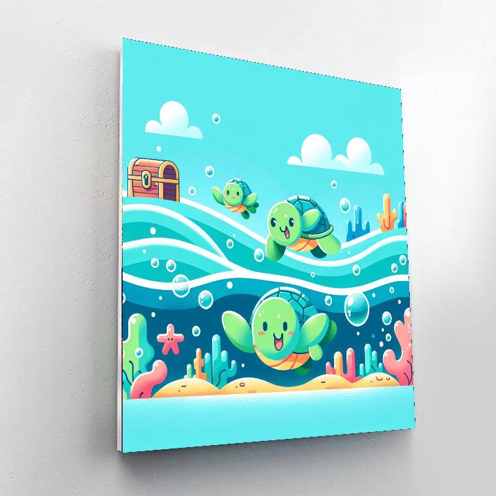 Turtle Treasure Tides Numbered Painting Kits