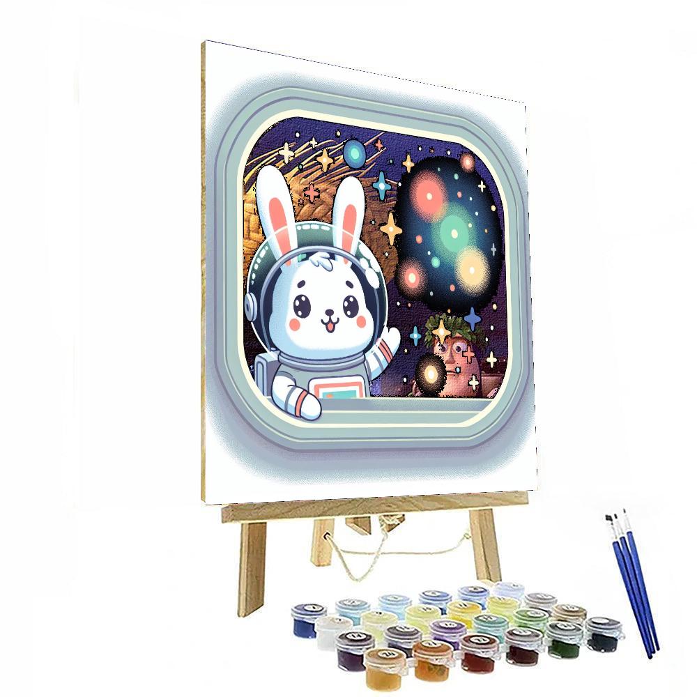 Galactic Explorer Rabbit Number Painting