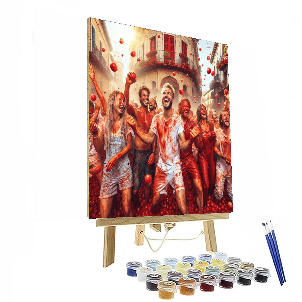 La Tomatina Festival - Spain Painting Number Kit