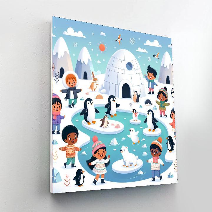 Arctic Adventure With Friends Paint By Color