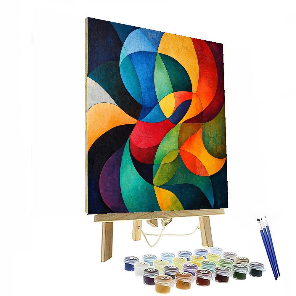 Paul Klee Inspired Dynamic Flow  Painting Number Kit