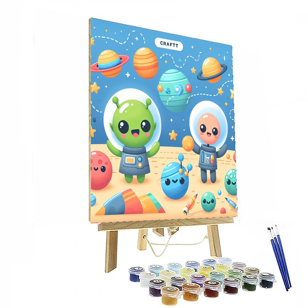 Alien's Galactic Adventure Painting By Numbers Kit