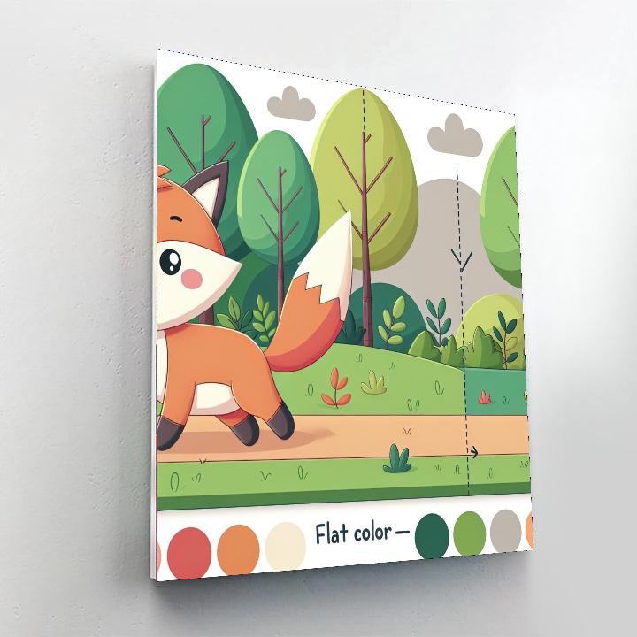 Forest Fox Trail Paint By Number