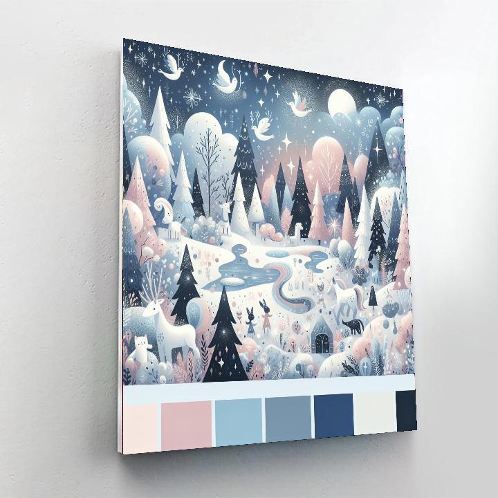 Magical Winter Fairytale Painting Number Kit