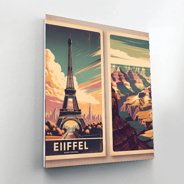 Charming Vintage Travel Posters Paint By Numbers