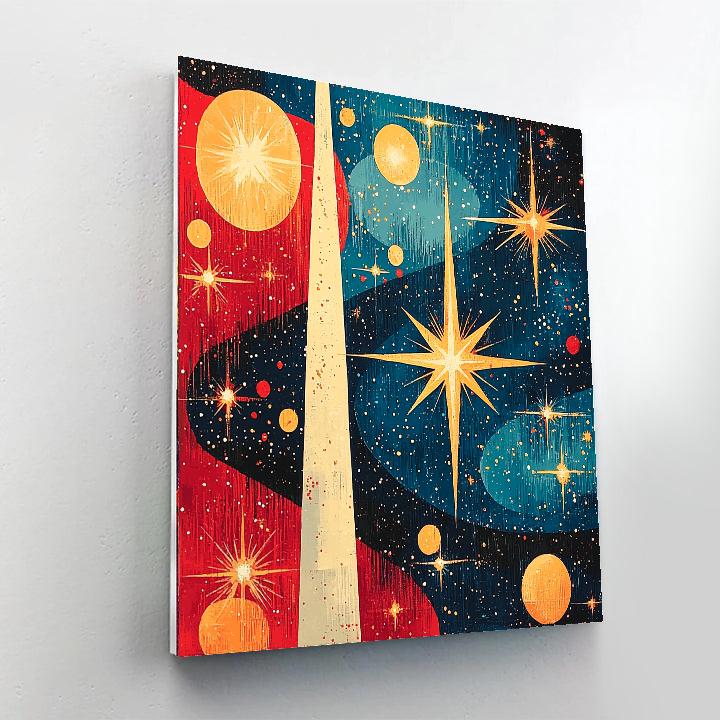 Kazimir Malevich Inspired Luminous Cosmos  Paint By Number