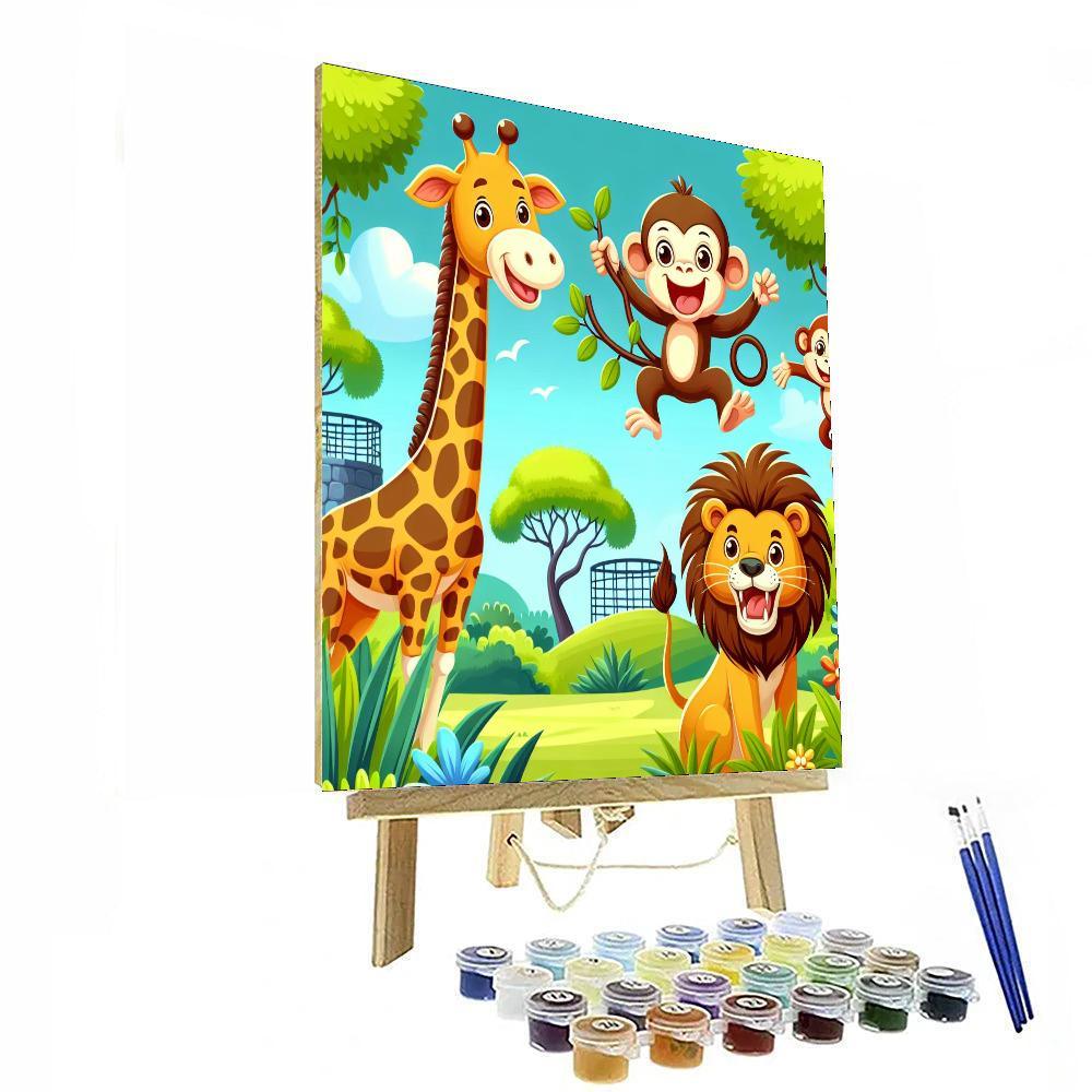 Friendly Zoo Adventures Paint By Color