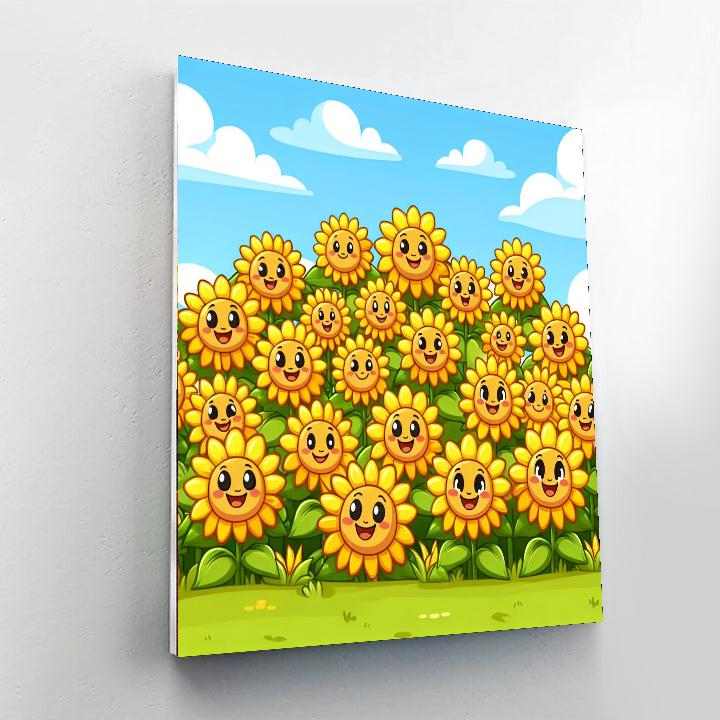 Sunny Days With Sunflowers Numbered Painting Kits