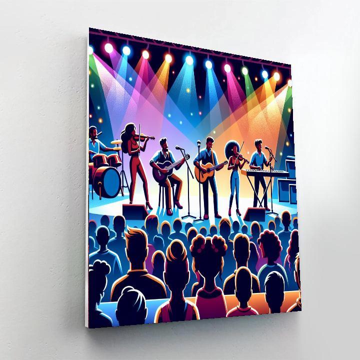 Rockstar Concert Fun Paint By Numbers Art