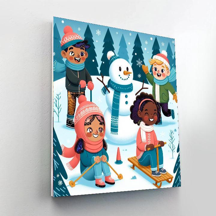 Frosty Snowland Adventures Number Painting