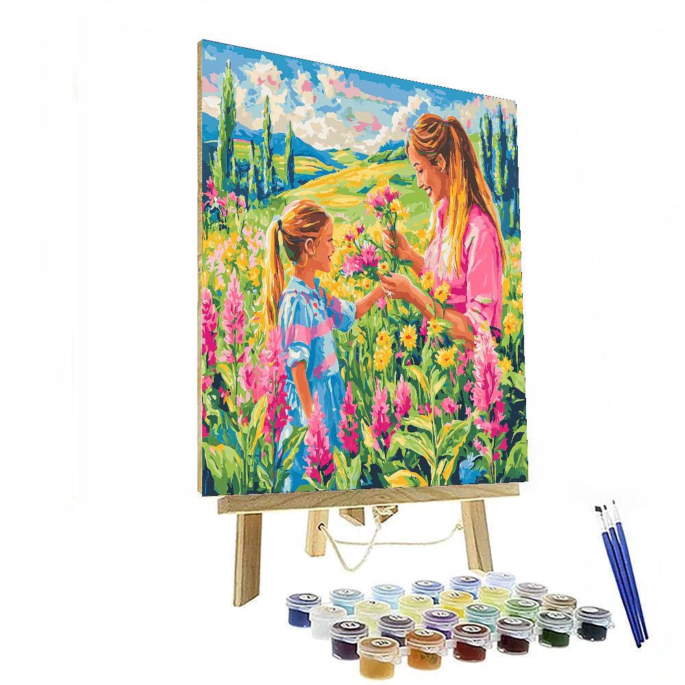 Mothers And Daughters In Bloom Painting Number Kit