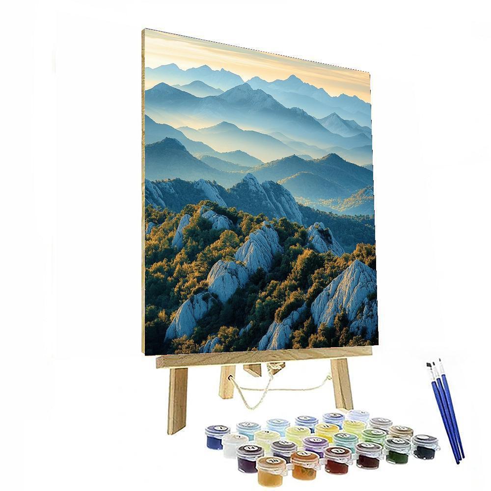 Michelangelo Inspired Serenity Of Timeless Peaks  Painting By Numbers Kit