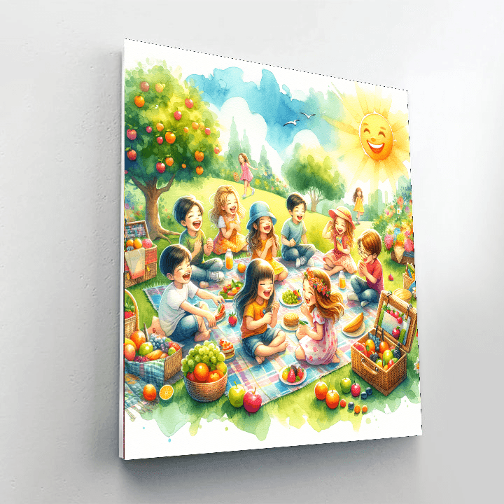 Sunny Picnic Adventure Painting Number Kit