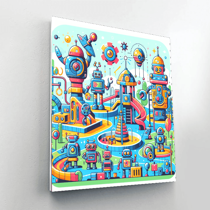 Robot World Playground Paint By Numbers Kits