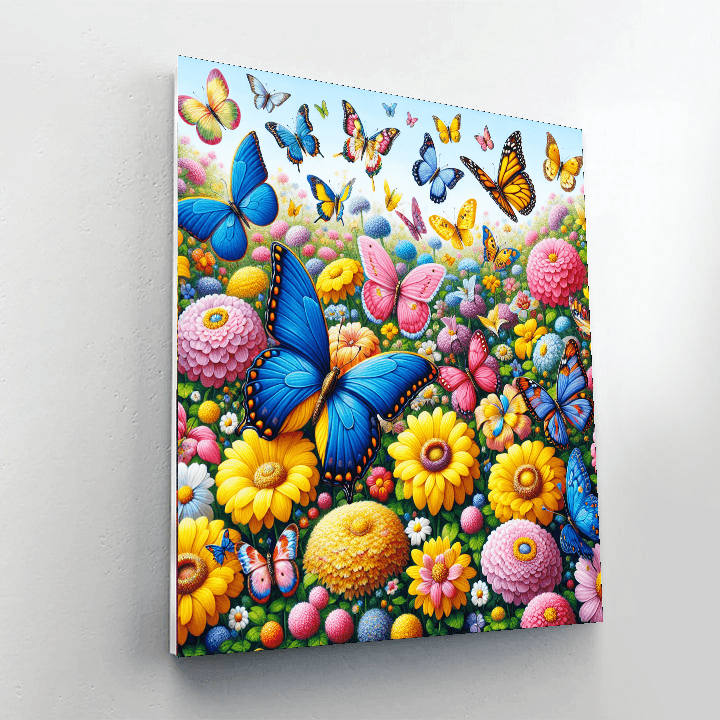 Dancing Butterflies Delight Painting By Numbers Kit