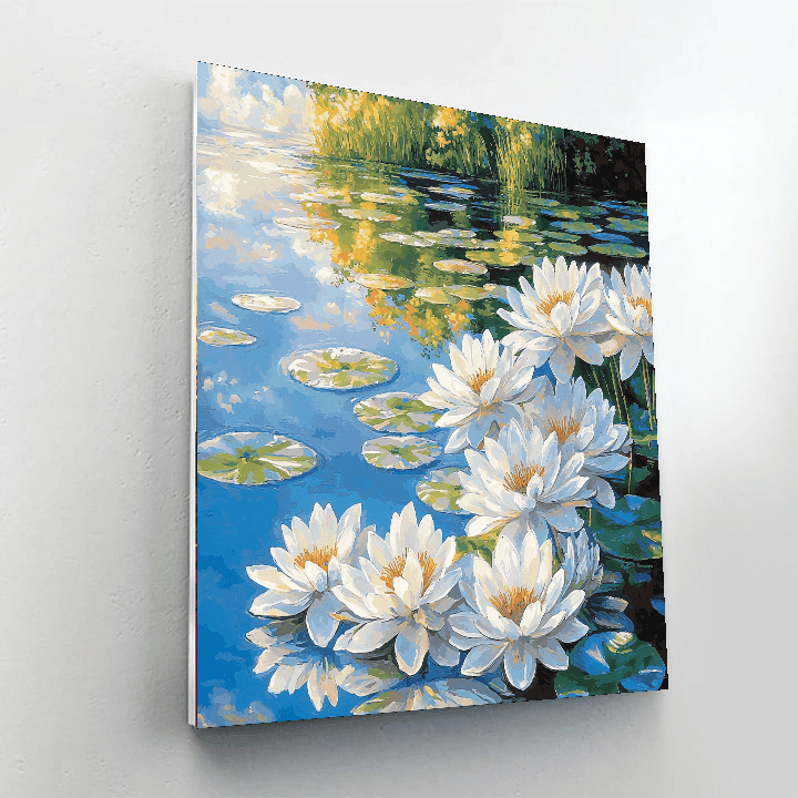 Claude Monet Inspired Glistening Garden  Paint By Numbers Art