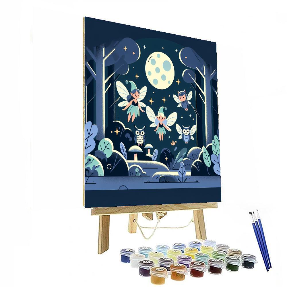 Moonlit Forest Stroll Paint By Numbers Art