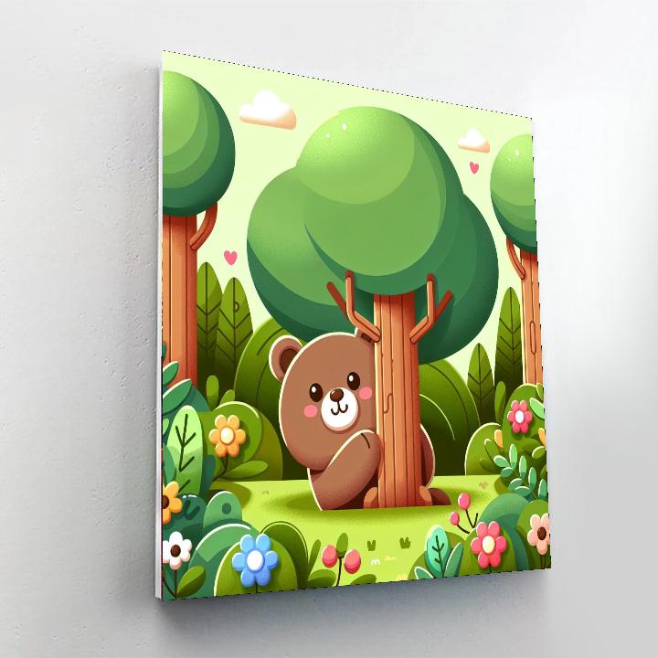Curious Little Bear Paint By Color