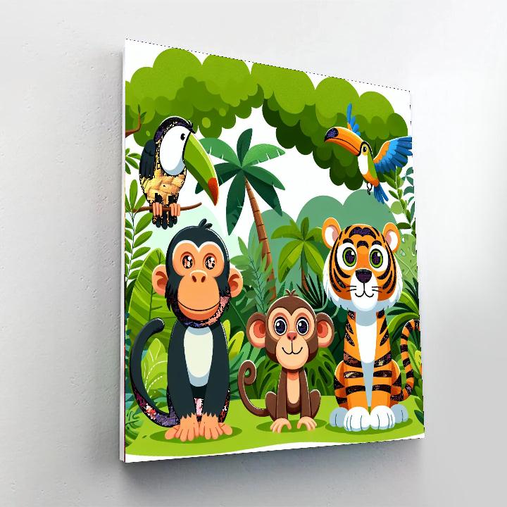 Curious Jungle Expedition Numbered Painting Kits
