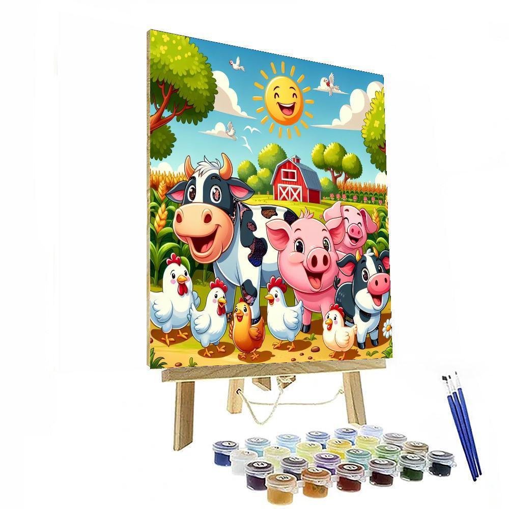 Cheerful Farm Adventures Paint By Numbers