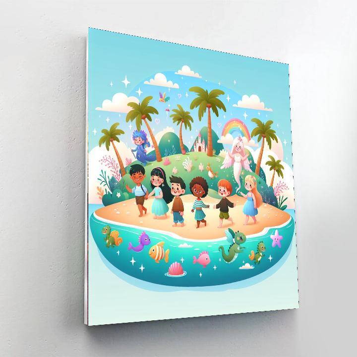 Enchanted Island Escape Painting By Numbers Kit