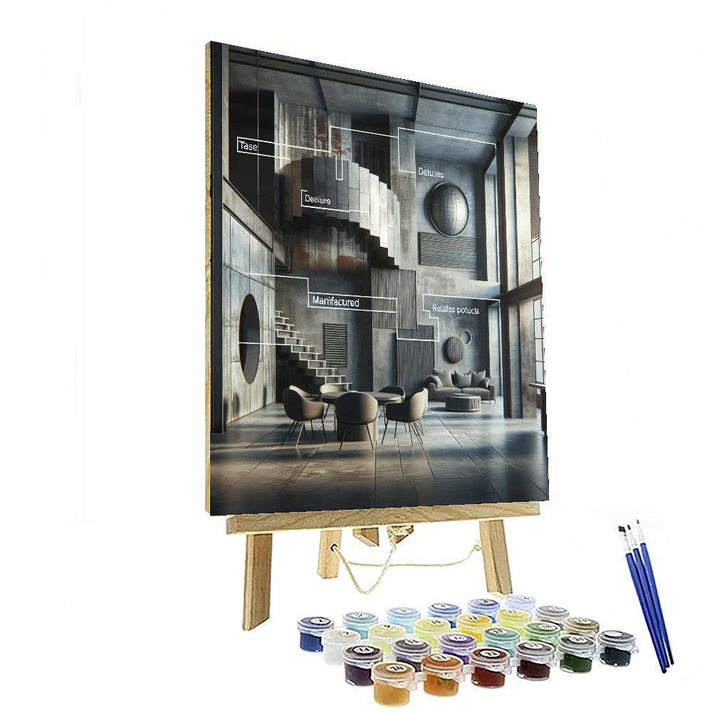 Industrial Chic Expression Painting Number Kit