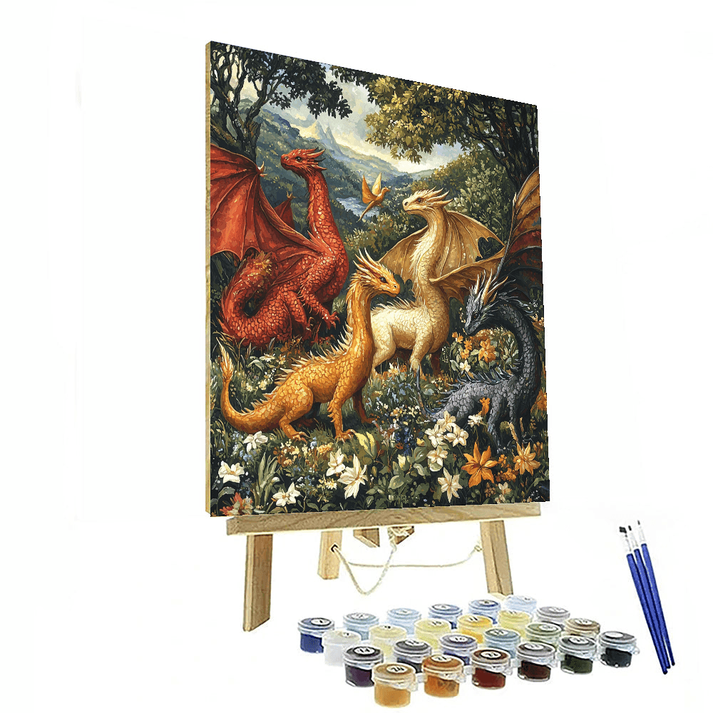 William Blake Inspired Blake's Mythical Beasts  Painting By Numbers Kit