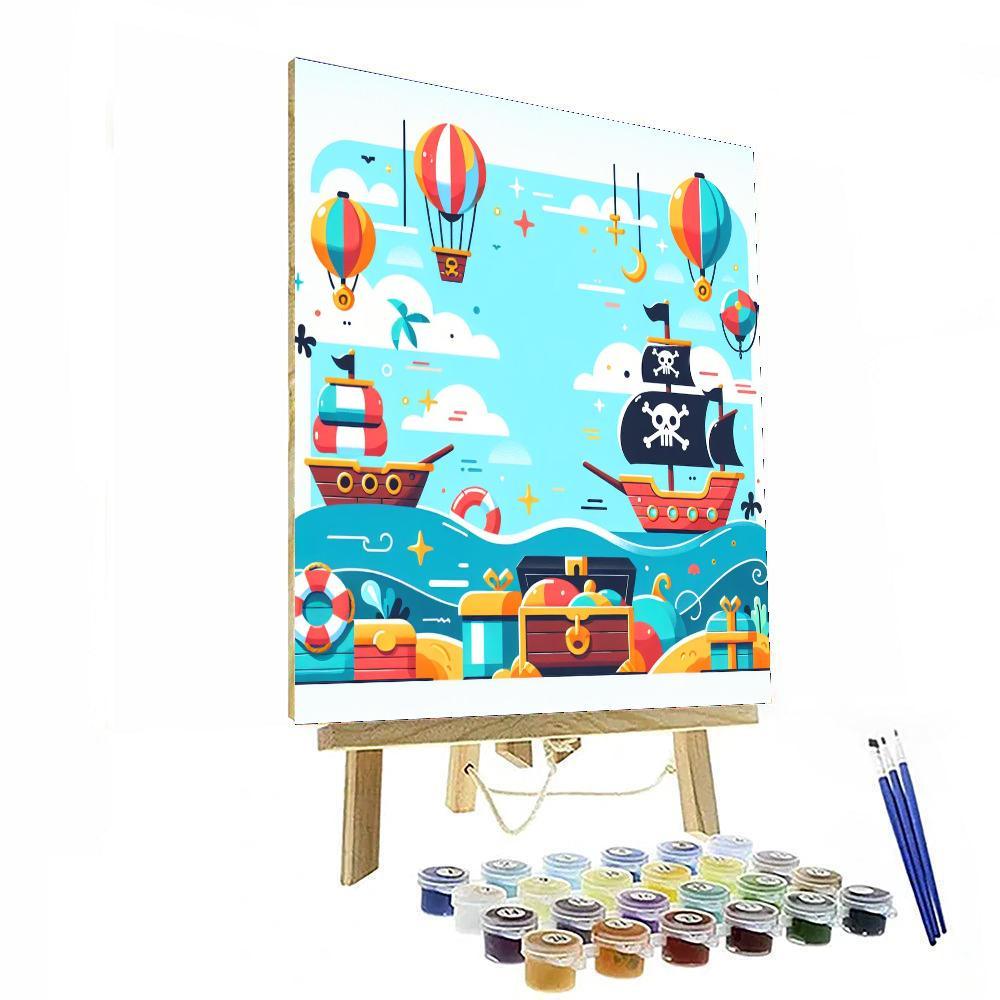 Lively Pirate Party Numbered Painting Kits