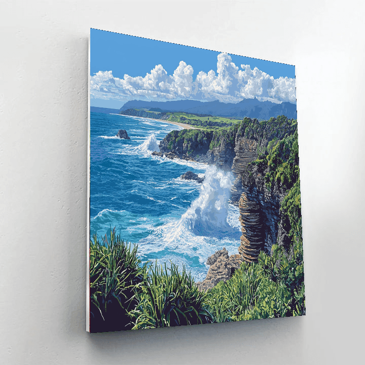 Pancake Rocks And Blowholes Painting By Numbers Kit