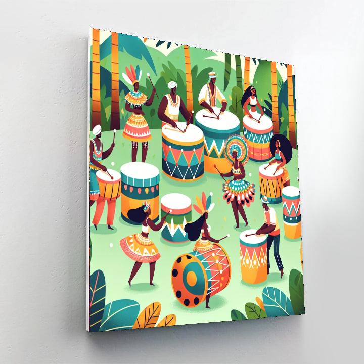 Jungle Drum Festival Paint By Number