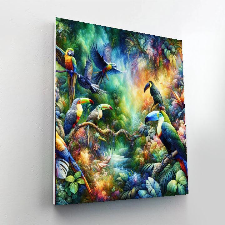 Exotic Birds Paradise Paint By Number