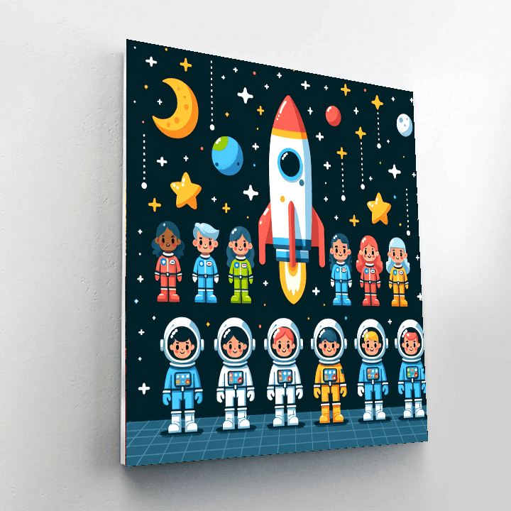 Space Explorer Journey Paint By Color