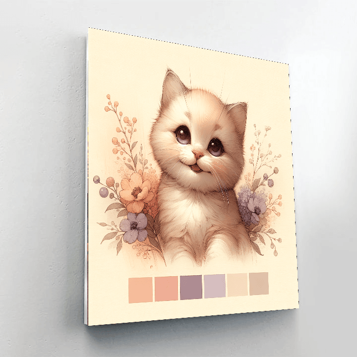 Cat Whisker Dreams Number Painting