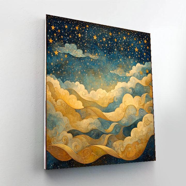 Alphonse Mucha Inspired Enchantment Of Celestial Dreams  DIY Paint By Numbers