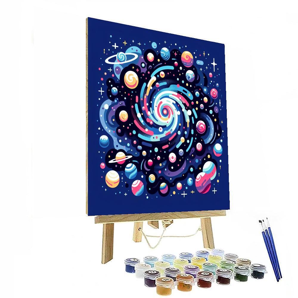 Gleeful Galaxies Paint By Numbers Art