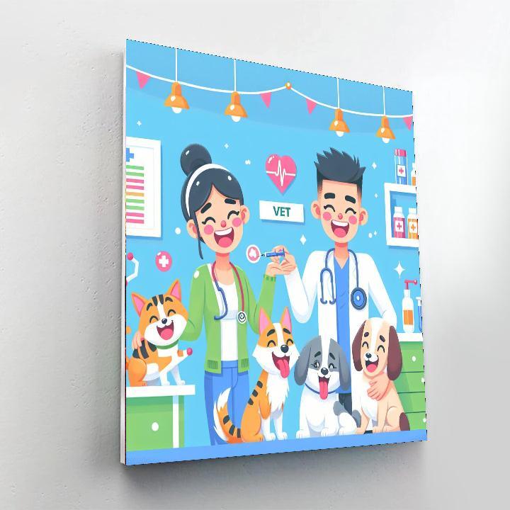 Friendly Animal Hospital Paint By Number