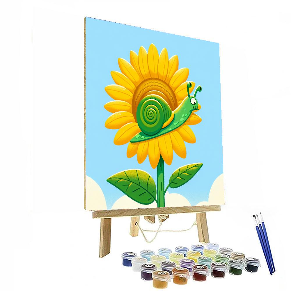 Sunny Sunflower Snail Paint By Number