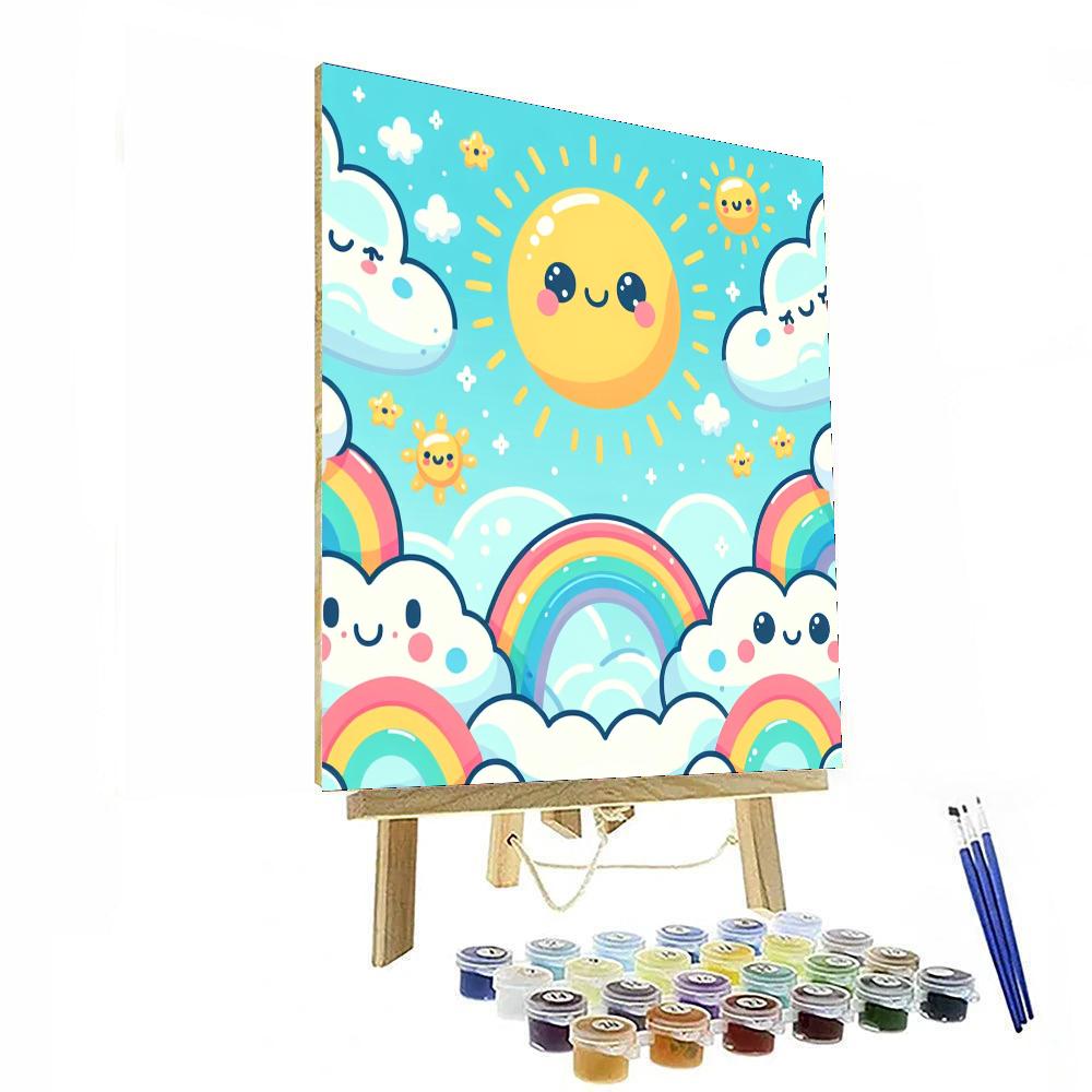 Dreamy Cloud World Paint By Numbers Art