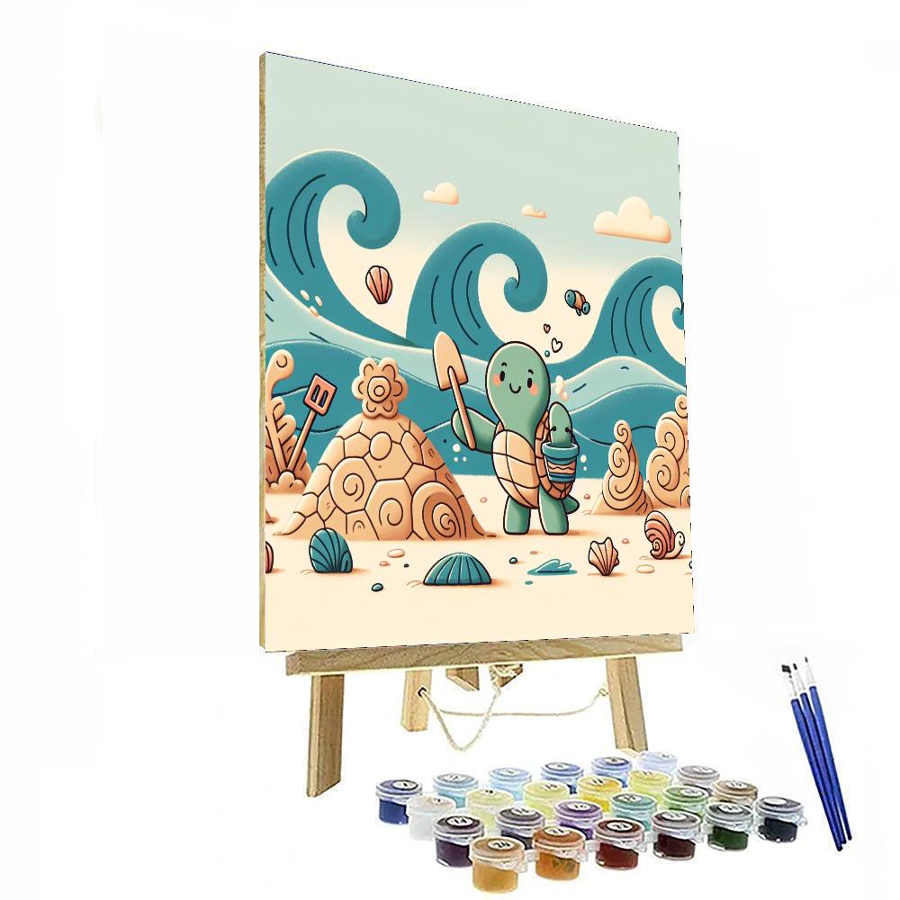 Seaside Sculptor Turtle Number Painting