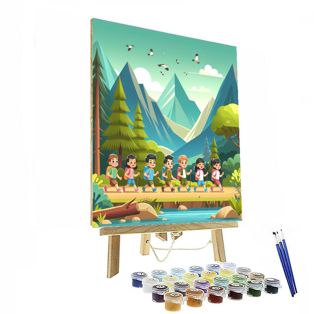 Happy Hikers' Trail Paint By Numbers Art