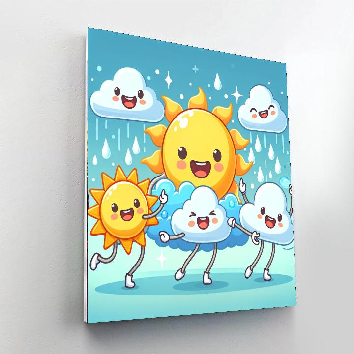 Dancing Weather Friends Numbered Painting Kits
