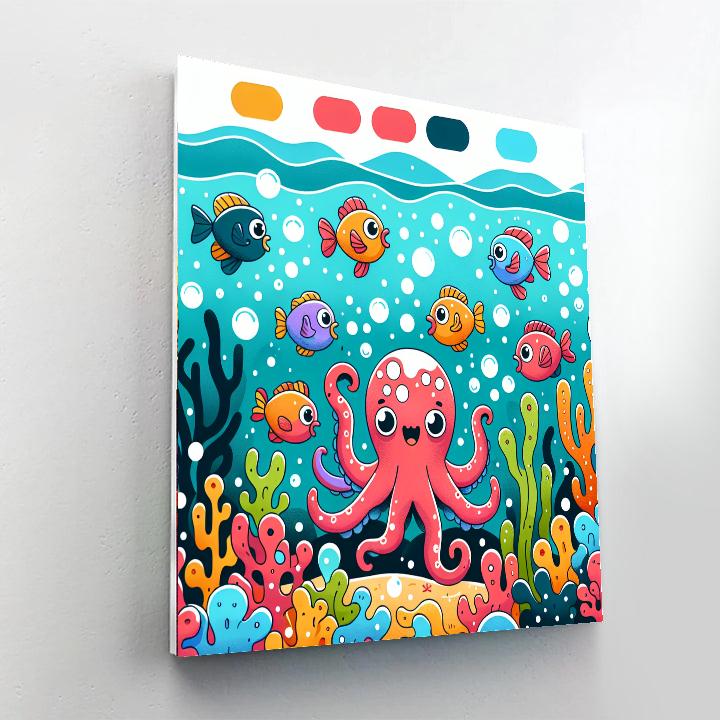 Cute Undersea Adventure Number Painting