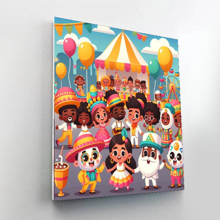 Charming Carnival Characters Paint By Number