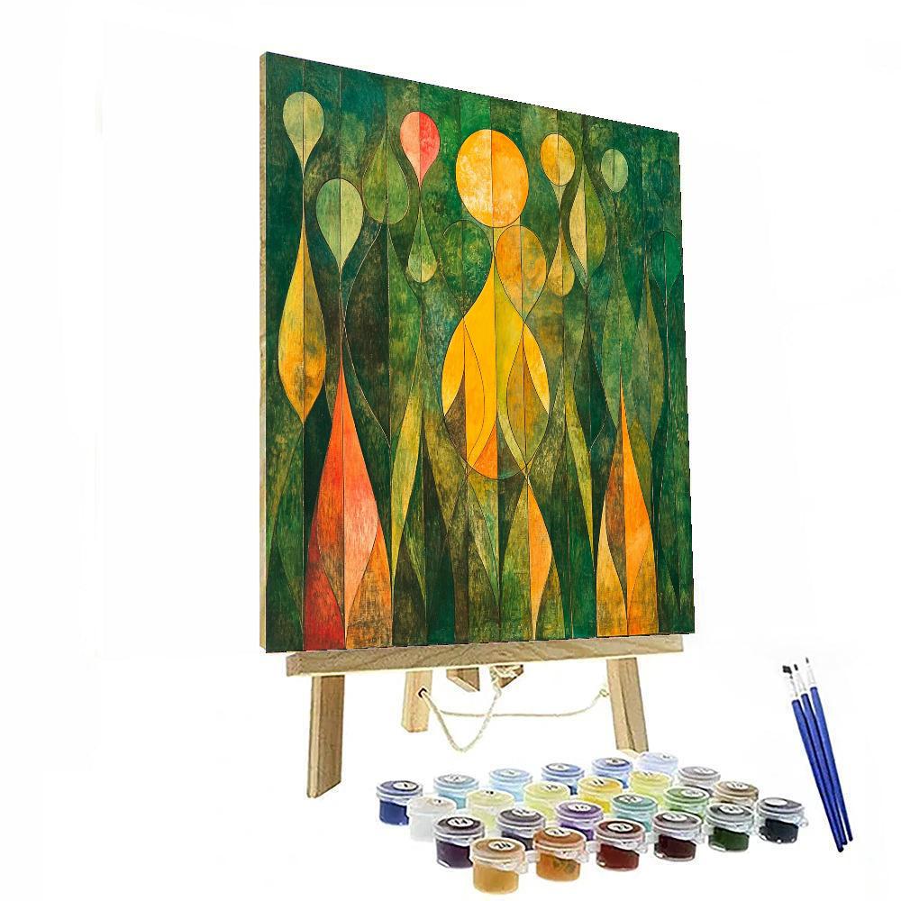 Paul Klee Inspired Chromatic Forests  Numbered Painting Kits